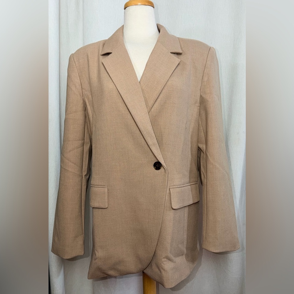 NWT Banana Republic Pant Suit Blazer 12 & Pants 10 Beige Tan 2-Pc Set MSRP $270 - Picture 7 of 16